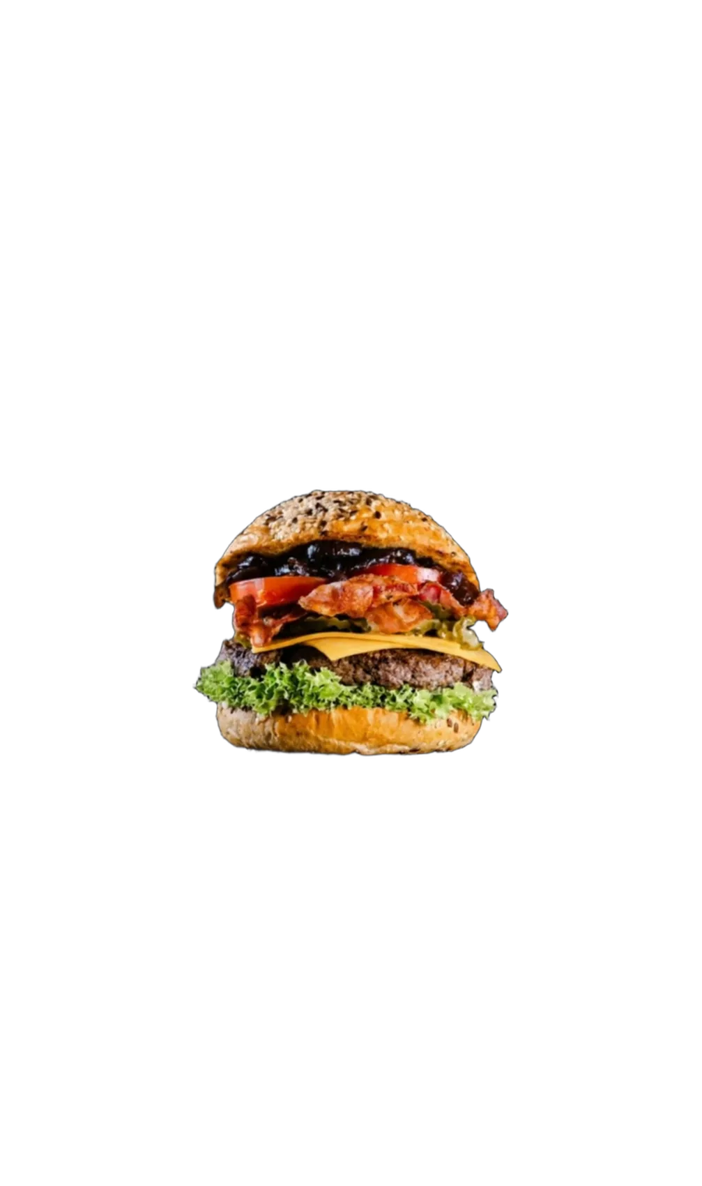 Rzemieślniczy burger Paśnik na tle industrialnego wnętrza restauracji na dworcu w Świdnicy